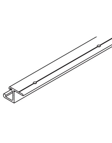 REGAL A EINFACHLAUFSCHIENE ALU L = 2500 mm (GELOCHT) - Hawa
