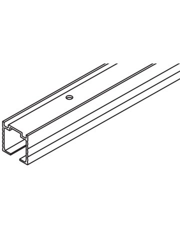 Porta 45 Einfachlaufschiene Alu L = 2500 mm - Hawa
