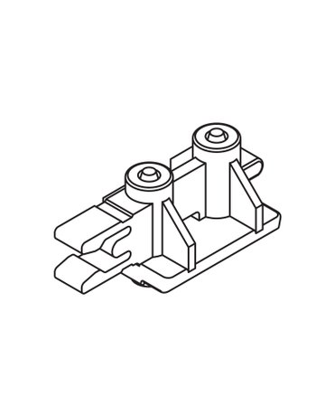 Porta 45 Stopper mit Rückhaltefeder Kunststoff grau - Hawa