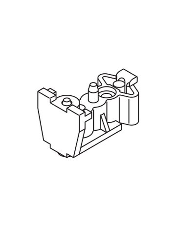 Porta 60/100 Stopper ohne Rückhaltefeder, Kunststoff schwarz - Hawa