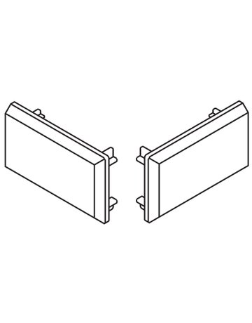 Porta Endkappen-Set Kunststoff anthrazit - Hawa