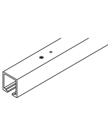 Laufschiene Junior 120 eloxiert LL=2500 mm - Hawa