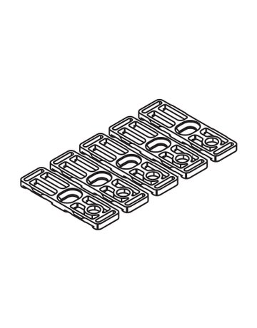 Befestigungsset für aufgesetzte Führungsschiene (5 Stück) - Hawa