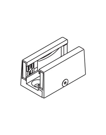 Bodenführung Spielfrei Edelstahl Eff. für Glasdicke 8 -13 mm - Hawa