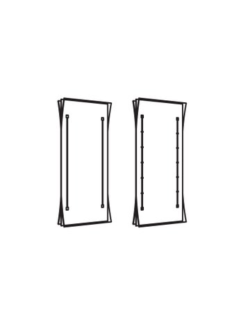 Ausrichtbeschlag für 1 Tür Alu eloxiert L = 2240-2850 mm - Hawa