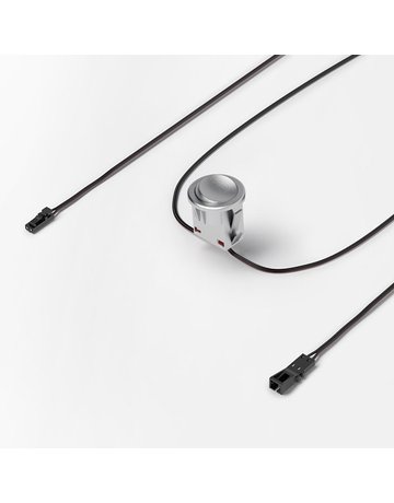 LED Einbauwippschalter titan 1x M1, L=1800mm; 1x M1-F, L= 1800mm - Halemeier