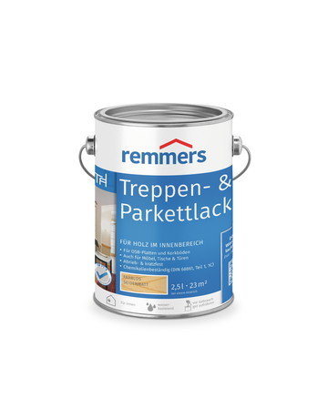 Treppen- & Parkettlack seidenmatt farblos 2.5 l - Remmers