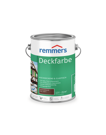 Deckfarbe nussbraun (RAL 8011) 2.5 l - Remmers