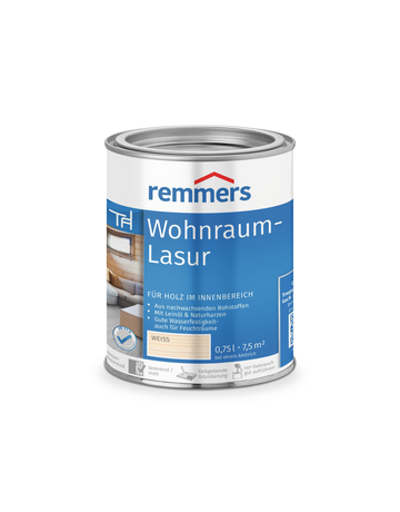 Wohnraum-Lasur weiß 0,75 l - Remmers