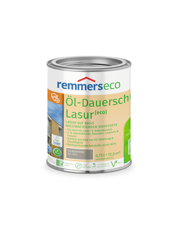 Öl-Dauerschutz-Lasur [eco] silbergrau (RC-970) 0.75 l - Remmers