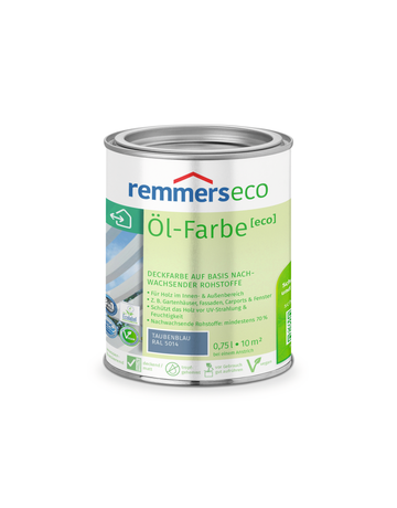 Öl-Farbe [eco] taubenblau (RAL 5014) 0.75 l - Remmers
