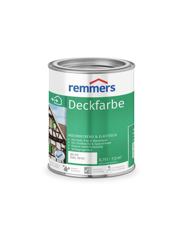 Deckfarbe weiß (RAL 9016) 0.75 l - Remmers