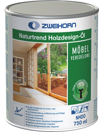 Naturtrend Holzdesign-Öl 750 ml basaltschwarz NHDO 70 - Zweihorn