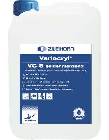 Variocryl 1K-Klarlack 5,0 l seidenmatt Nr. VC-9 - Zweihorn