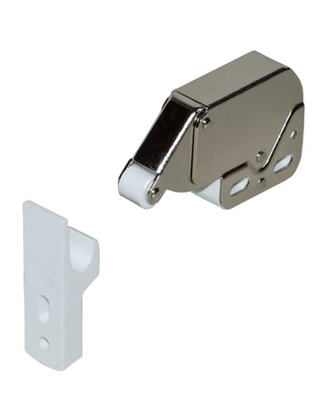 Federschnäpper "ML" vernickelt, mit Gegenstück, KS reinweiß - Topform