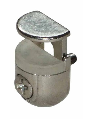 Glasbodenträger stufenlos verstellbar 5 mm vernickelt/transparent - Topform