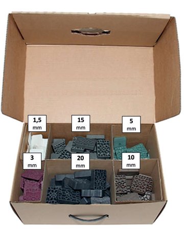 Lastabtragungsklötze 60 x 40 Sortiert im Karton (300 Stück) - Topform