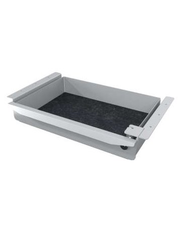 Schublade Steal abschließbar für Tischunterbau, Stahl pulverbes. schwarz - Topform