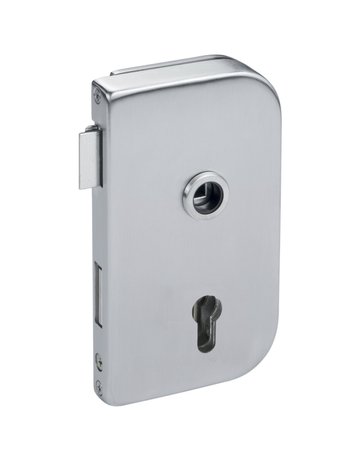 Glastür Officeschloss Spyri PZ DIN LS Edelstahl mit - Topform