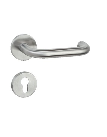 Drücker-Rosettengarnitur Titania PZ Kl.4 Edelstahl mit TS 37-48 mm - Topform