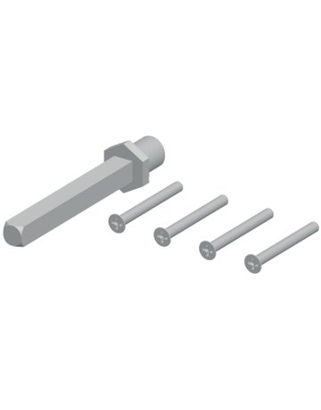 Befestigung set für Wechsel-Rosettengarnitur Wechselstift 9 x 100 mm TS 64-73 mm - Topform