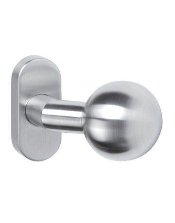 Knopf auf Ovalrosette gekröpft Edelstahl mit, Kugelform - Topform