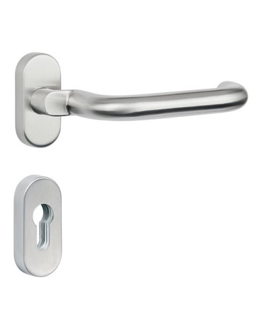 FS-Rahmendrückerlochteil Titania gekröpft 9 mm Edelstahl mit - Topform