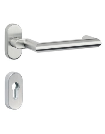 FS-Rahmendrückerlochteil Merkur gekröpft 9 mm Edelstahl mit - Topform