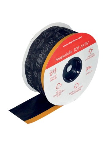 Fensterfolie Top Aktiv o. Butyl EW 70 mm, Rolle à 50 m schwarz - Topform