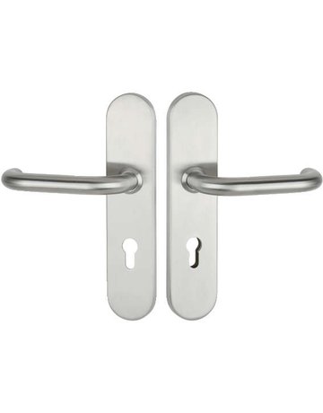 Schutz-Drücker-Langschildgarnitur PZ Titania 92 mm Türst.60-80 Edelstahl mit - Topform