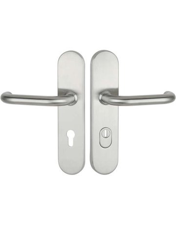 Schutz-Drücker-Langschildgarnitur ZA Titania PZ 72/8 mm Edelstahl TS 35-55 mm - Topform