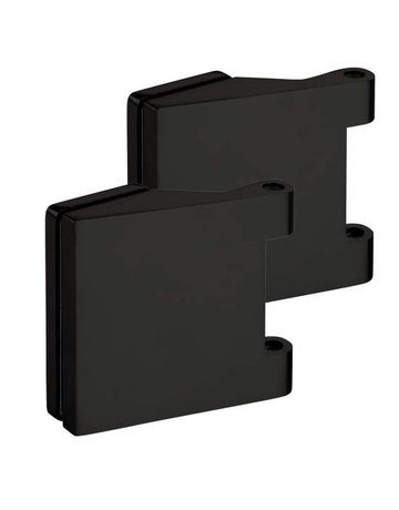 Glastürband Dokos eckig 3-teilig schwarz matt - Topform