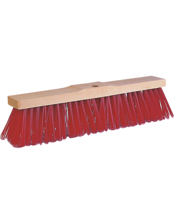 Straßenbesen KS Sattelholz mit Stielloch Elaston rot, 50 cm - Nölle