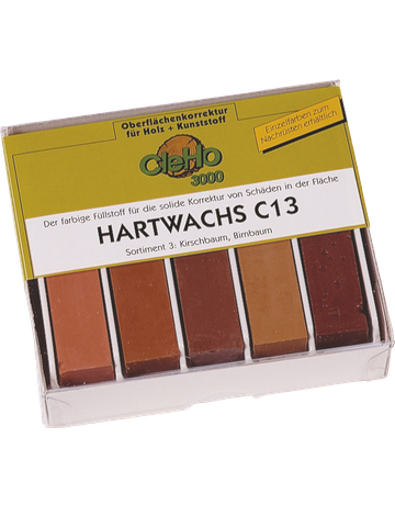 Hartwachs C13 Nr. 1325505 Sortiment 5 RAL-Töne weiß-grau-schwarz - Cleho