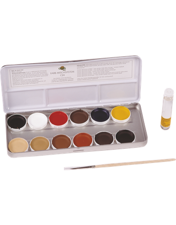 Farb-Mischsystem C 24 Nr. 2421501 Metallkasten mit 12 Näpfchen - Cleho