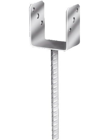 Stützenfuß Typ U - 60 in Beton feuerver. 80 X 60 X 104 mm - GH