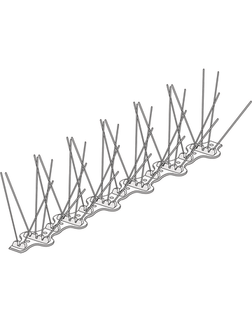 TAUBENABWEHR E6 100/120 MM HOCH SCHUTZBREITE 20-25 CM L=33 CM - Erax