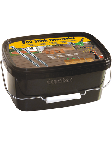 Terrassotec Edelstahl gehärtet TX 25 5,5 x 60 mm (im Eimer a 500 Stück) - Eurotec