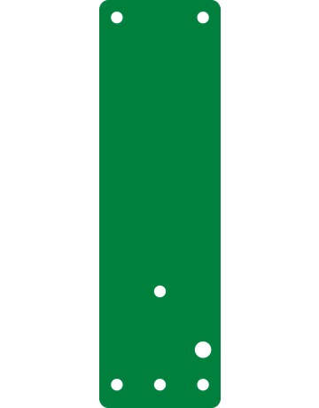 Montageplatte für Türwächter an Brandschutztüren RAL 6029 - GfS