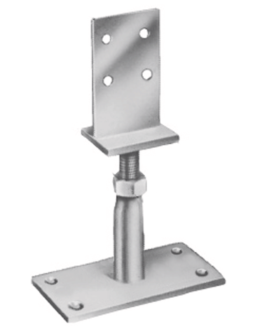 Stützenfuß Typ T 01 H auf Beton 80 X 130 mm höhenverstellbar - GH