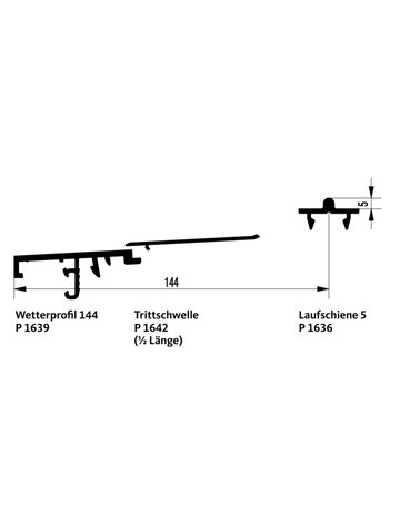 Karton Trittschwelle 5/144 FA 28 mm FB - 1450 mm - GU