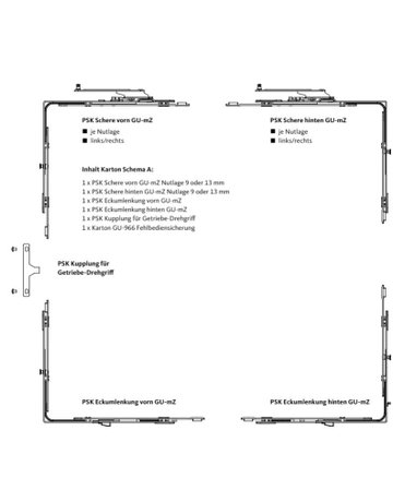 966 PSK SE Karton Schere mit Z. WK 2 links,13 mm - GU