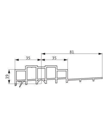 Aufsatzschiene 19/81 - GU