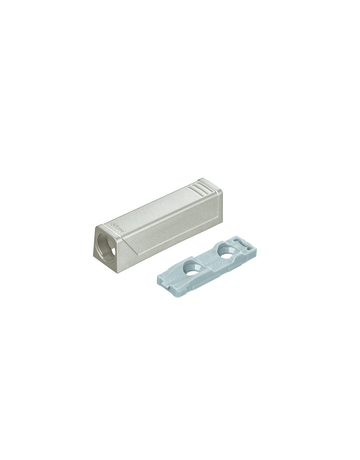 Tip On Adapterplatte für Türen nickel gerade, für Kurzversion (20/17mm) - Blum