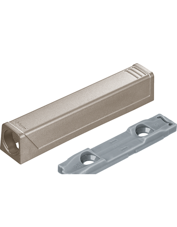 Tip On Adapterplatte für Türen nickel gerade, für Langversion (20/32mm) - Blum