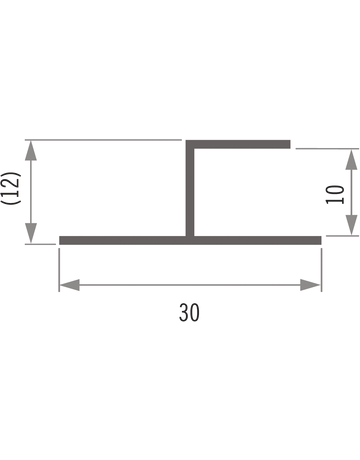 H-Profil L= 3000 mm weiß - Leo
