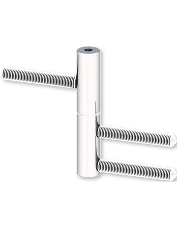 Türband 2-teilig vernickelt 30 kg pro Türblatt H215NI - Aptus