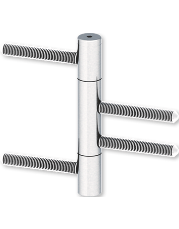 Türband 3-teilig vernickelt 70 kg pro Türblatt H315NI - Aptus
