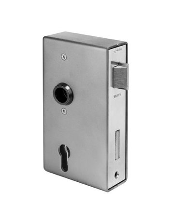 Schlosskasten blank 140P PZW DIN R mit Anti-Panikschloss E verzinkt 142P/40 - AMF