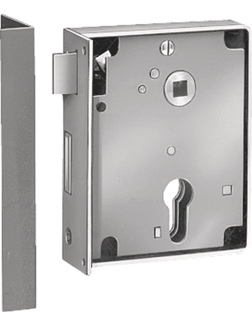 Kastenschloss 21 ZW/60 D PZW auswärts, Schloss rechts montiert verzinkt - AMF